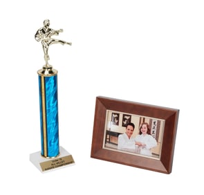 Cobra Kai | All Valley Karate Championship Trophy Prop with Daniel LaRusso (Ralph Macchio) Framed
