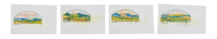 Mondavi Winery | Original Sketches for a Mural