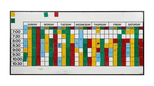NBC Television | 1990s Production Line-Up Board