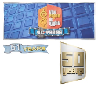 The Price is Right | Anniversary Signs - "40th, 50th, 51st"