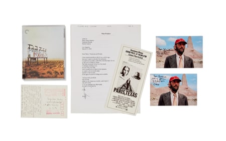 Harry Dean Stanton | "Paris, Texas" Signed Items and Sequel Short Film Script