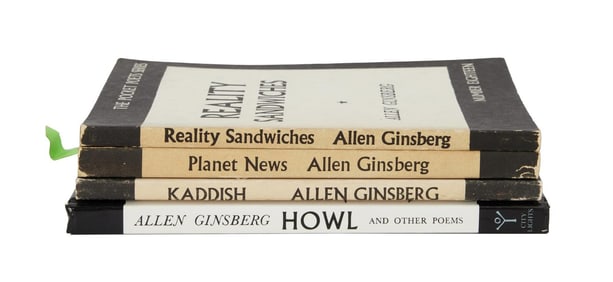 Harry Dean Stanton | Allen Ginsberg, 4 Books, 3 Signed