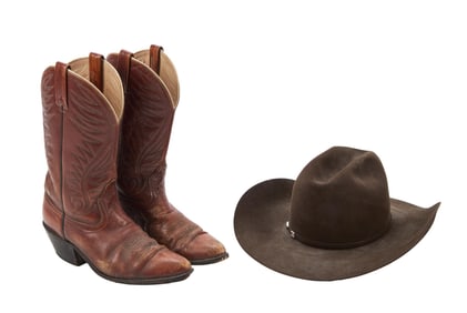 Harry Dean Stanton | Brown Cowboy Hat and Boots