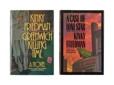 Harry Dean Stanton | Kinky Friedman Signed and Inscribed "Greenwich Killing Time" and "A Case of