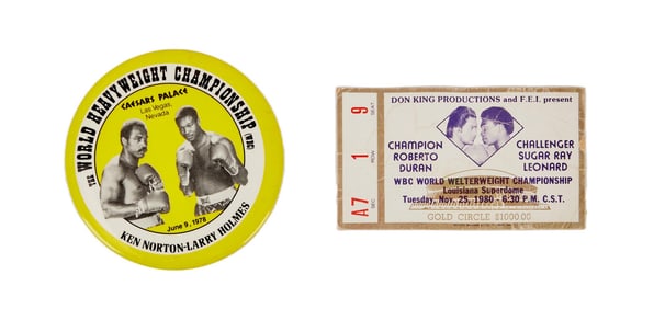 Harry Dean Stanton |1980 World Welterweight Championship Ticket and 1978 World Heavyweight