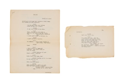 Harry Dean Stanton | Annotated Script Pages for "Lullaby" by Don Appell