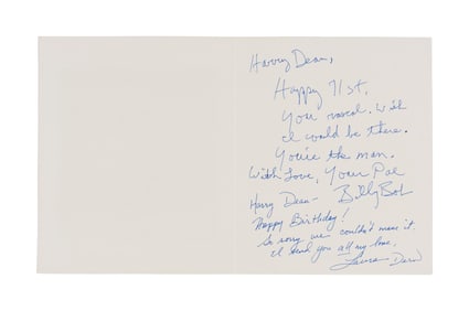 Harry Dean Stanton | Billy Bob Thornton and Laura Dern Signed Card