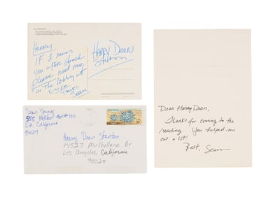 Harry Dean Stanton | Sean Young Handwritten and Signed Letter