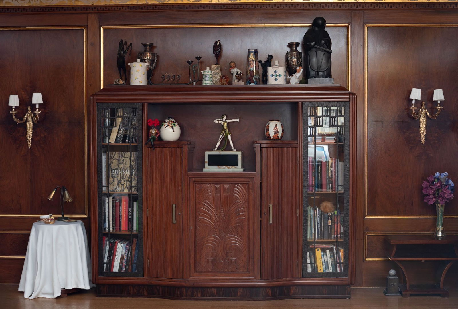 Whoopi Goldberg | Art Deco Carved Display Cabinet Book Case (1 of 4)