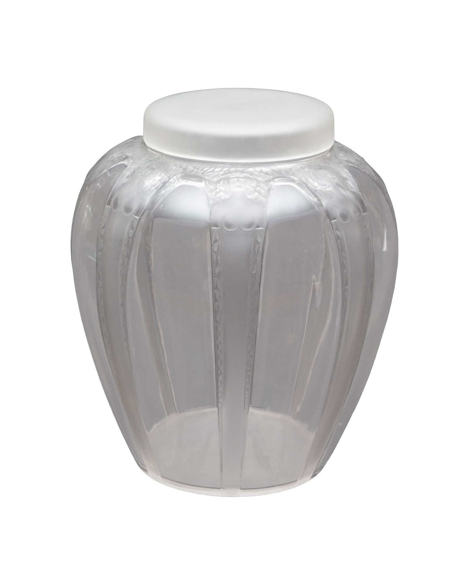 Whoopi Goldberg | Lalique Ribbed Cariatides Covered Vase (1 of 4)