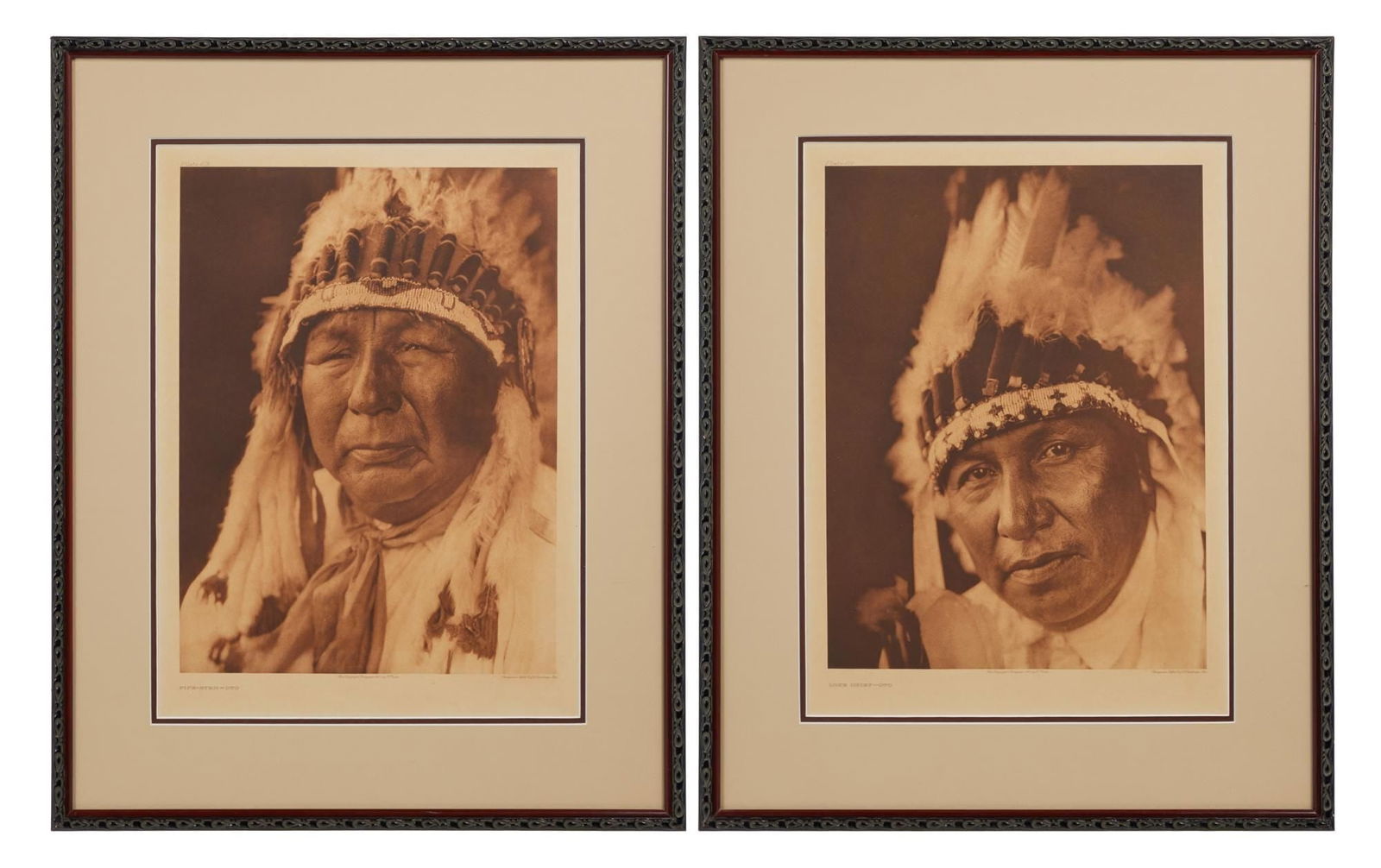 Whoopi Goldberg | Two Edward S. Curtis Photogravures Pipe Stem-Oto and Lone Chief (1 of 3)