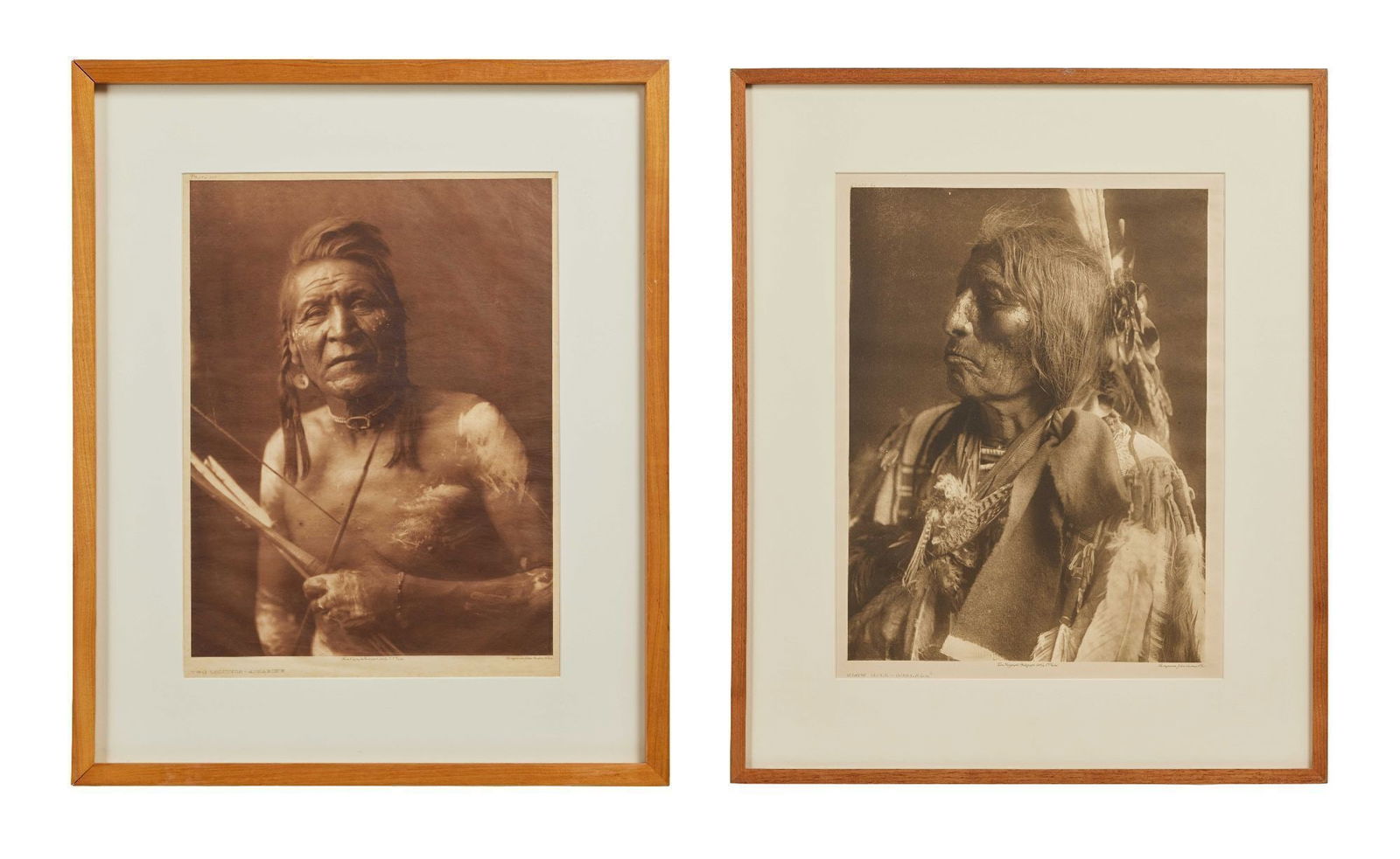 Whoopi Goldberg |Two Edward S. Curtis Photogravures, "Slow Bull Ogalala" and "Two Leggings" (1 of 3)