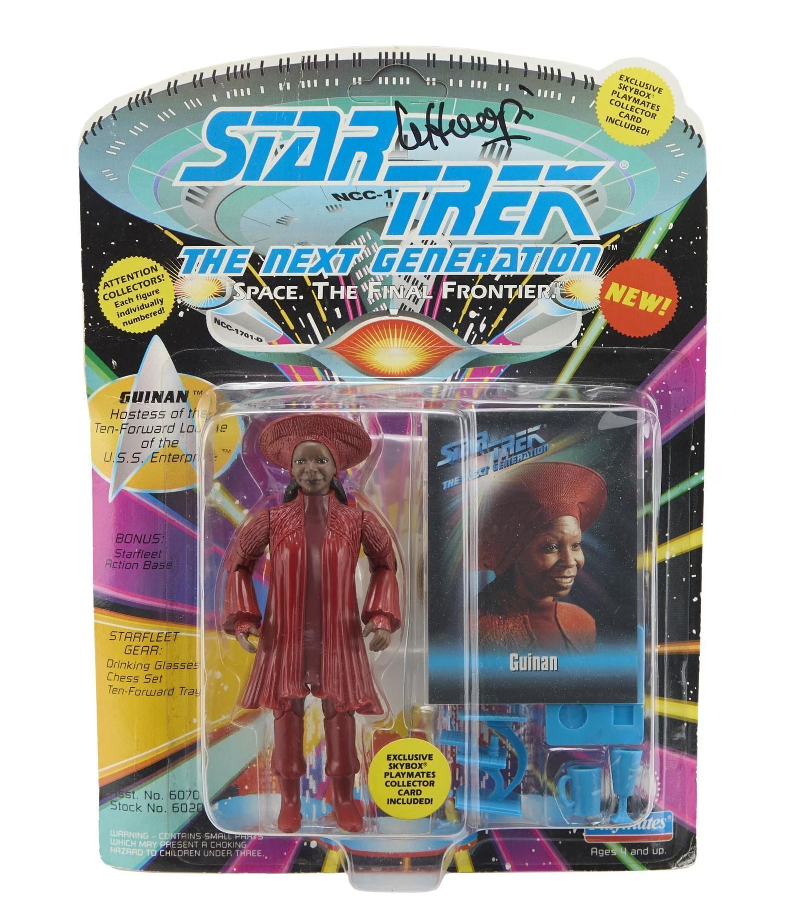 Whoopi Goldberg | Signed 1993 "Star Trek: The Next Generation" Playmates Guinan Action Figure (1 of 3)