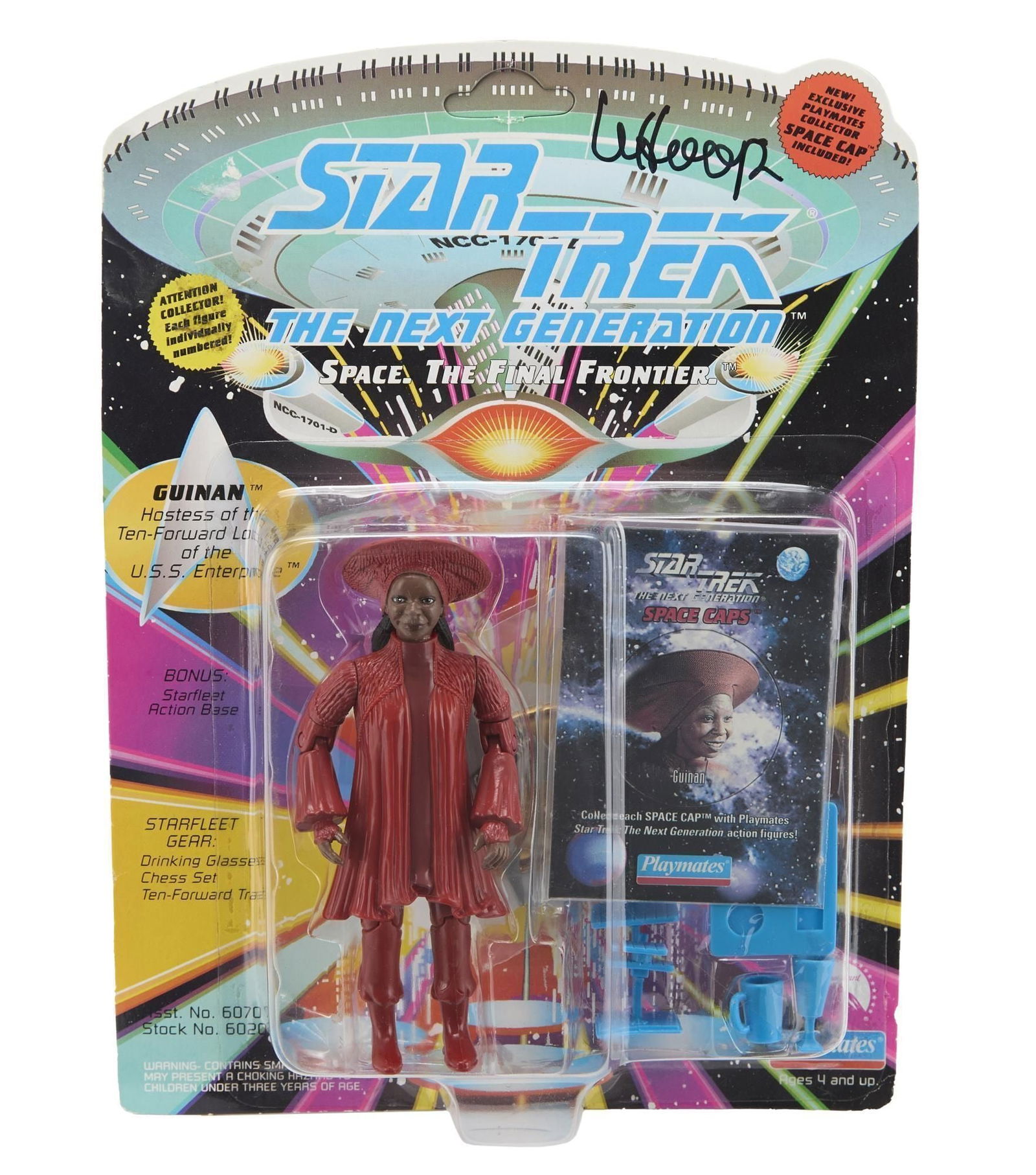 Whoopi Goldberg | Signed 1993 "Star Trek: The Next Generation" Playmates Guinan Action Figure (1 of 3)