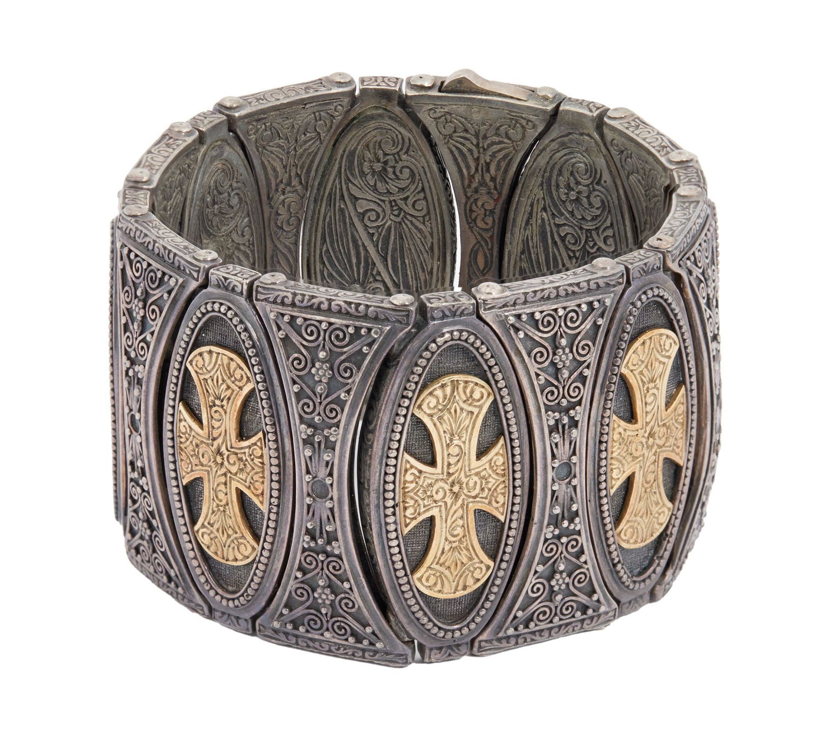 Whoopi Goldberg | 2003 Event-Worn Konstantino 18k Yellow Gold and Silver Bracelet (1 of 3)