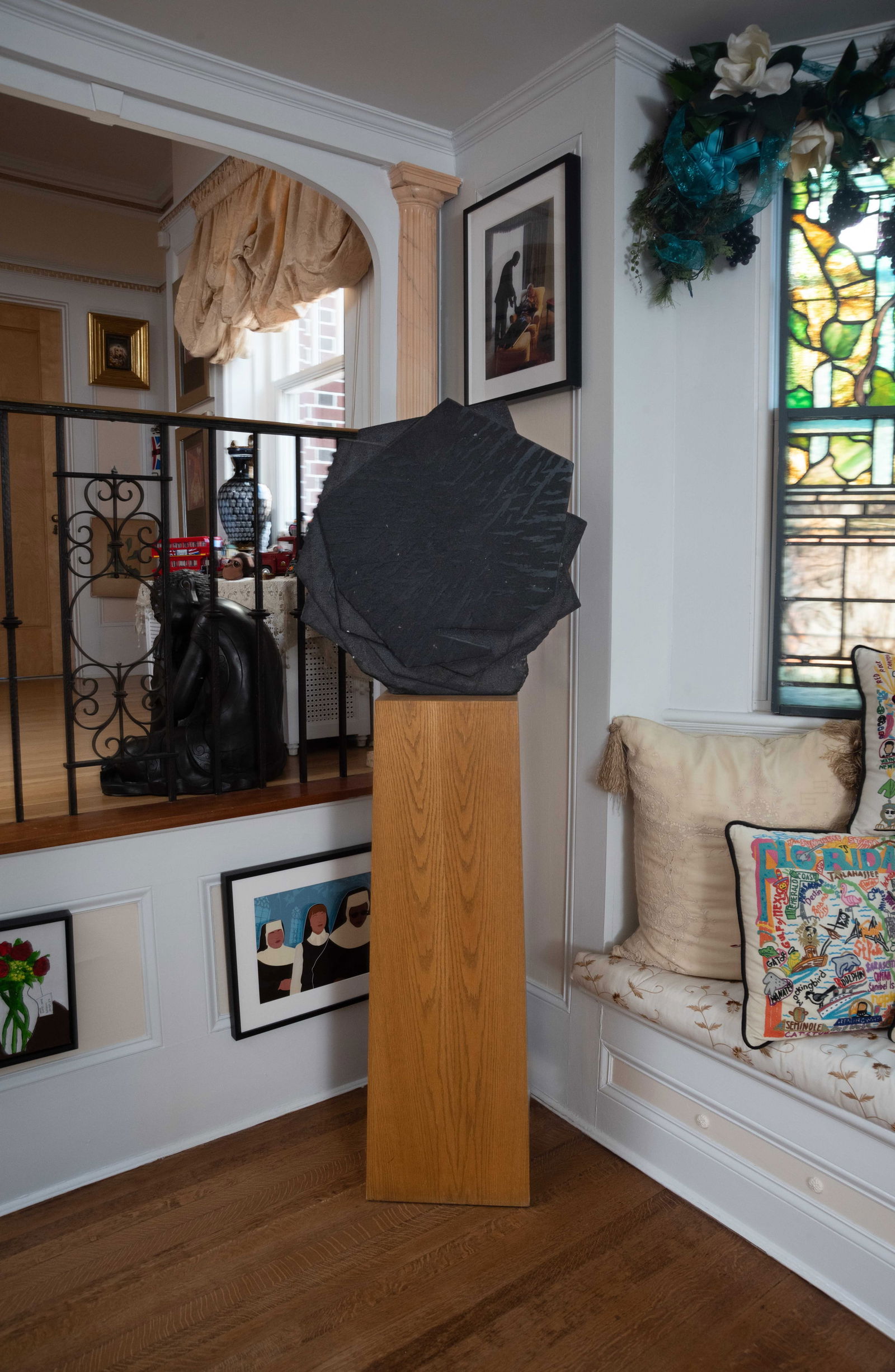 Whoopi Goldberg | Stone Sculpture on Wood Pedestal (1 of 5)