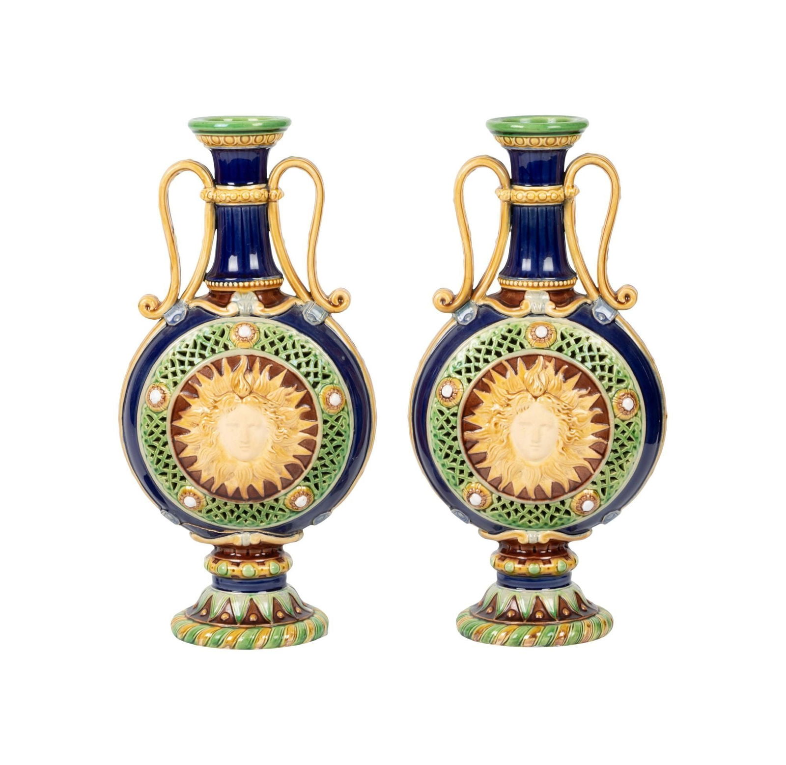 Whoopi Goldberg | Pair of Mintons Majolica vases (1 of 4)