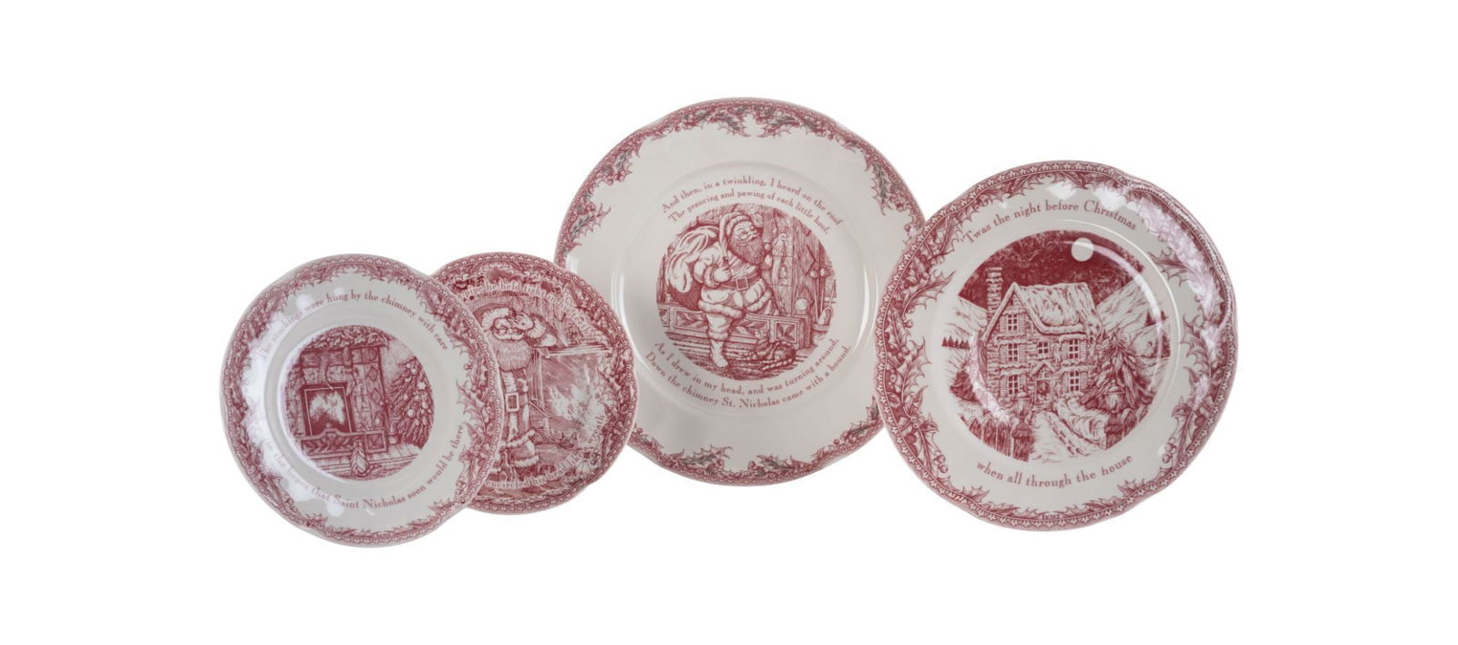 Whoopi Goldberg | Group of Red Christmas Transferware and Book (1 of 11)