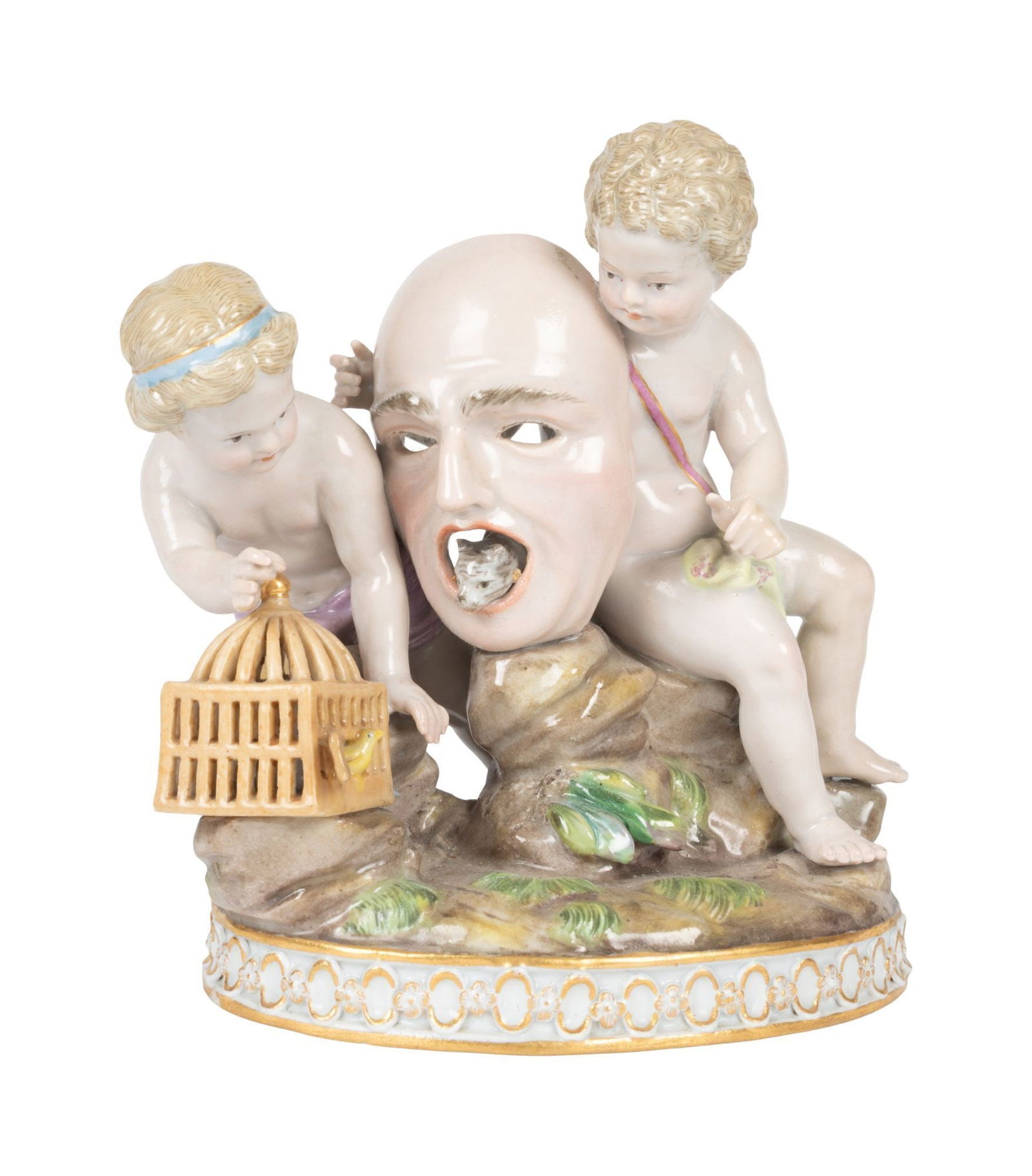 Whoopi Goldberg | Meissen Porcelain Group with Putti and a Mask (1 of 4)