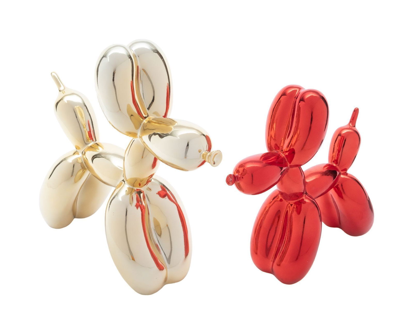 Whoopi Goldberg | Interior Illusions Gold Metallic and Red Metallic Balloon Dogs (1 of 3)