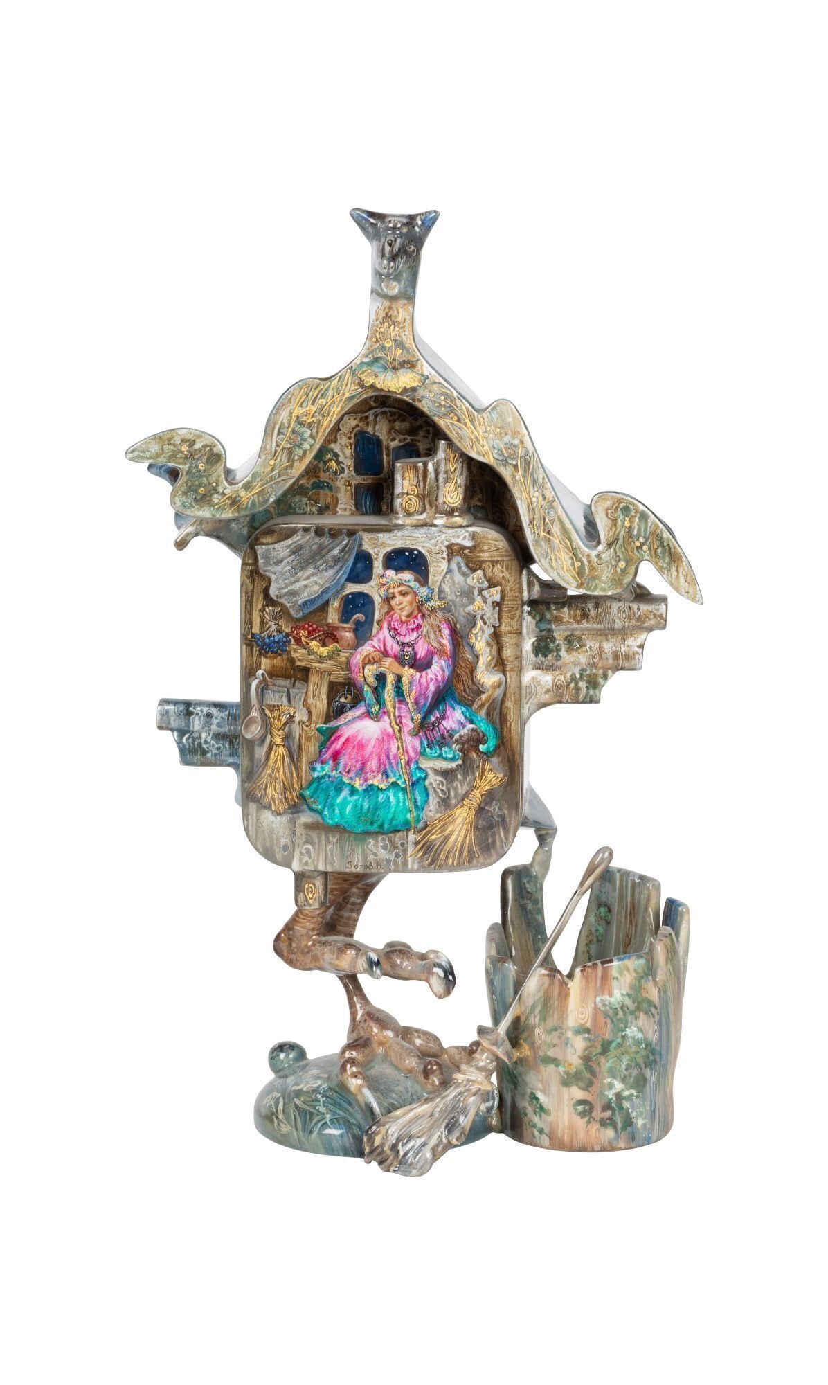 Whoopi Goldberg | Studio Art Painted Lacquered Wood Tree House Box (1 of 5)