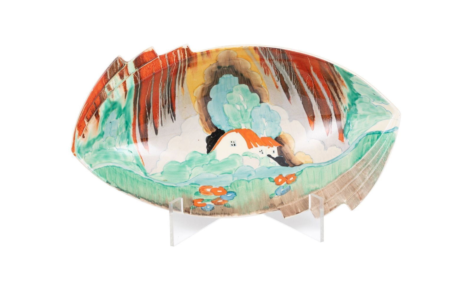 Whoopi Goldberg | Clarice Cliff Bizarre Forest Glen Oval Bowl (1 of 3)