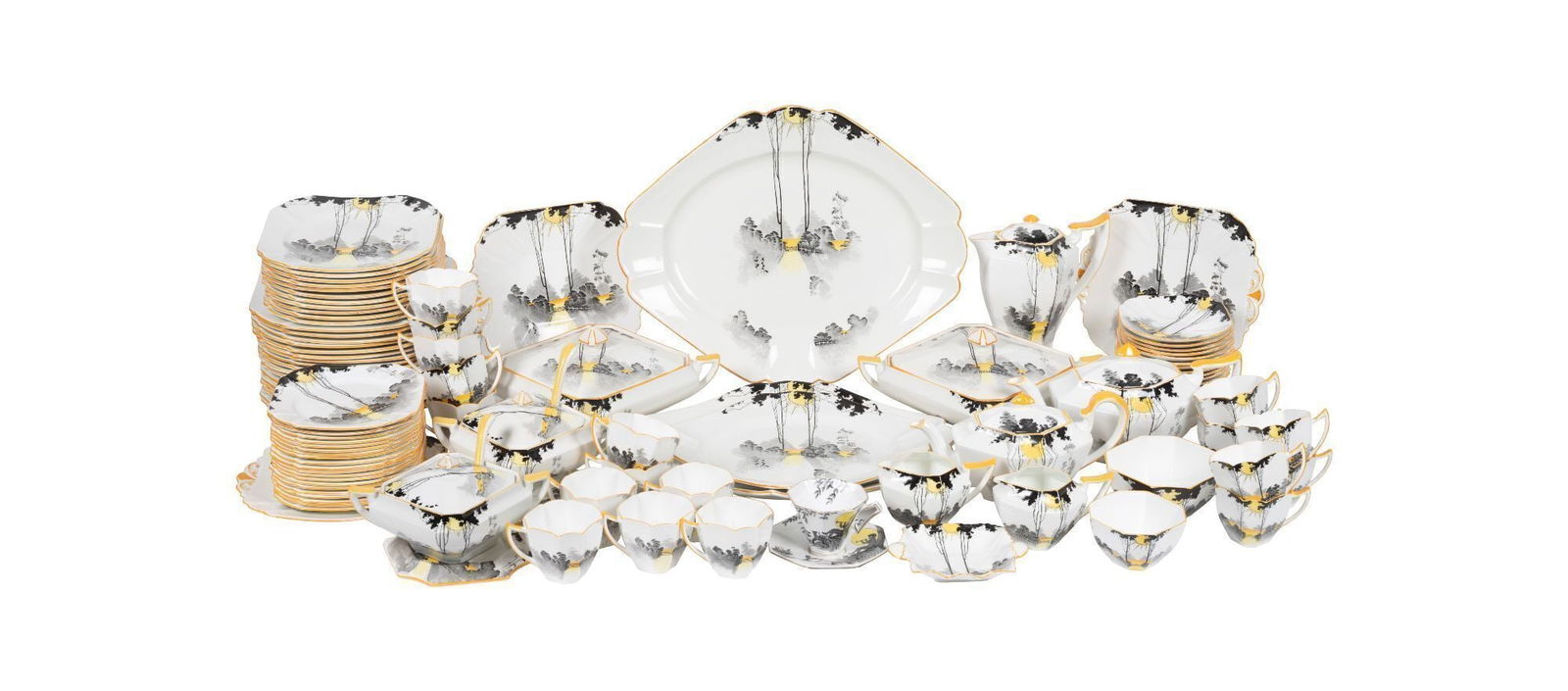 Whoopi Goldberg | Large Shelley Queen Anne Sunrise and Tall Trees China Service and Book (1 of 9)