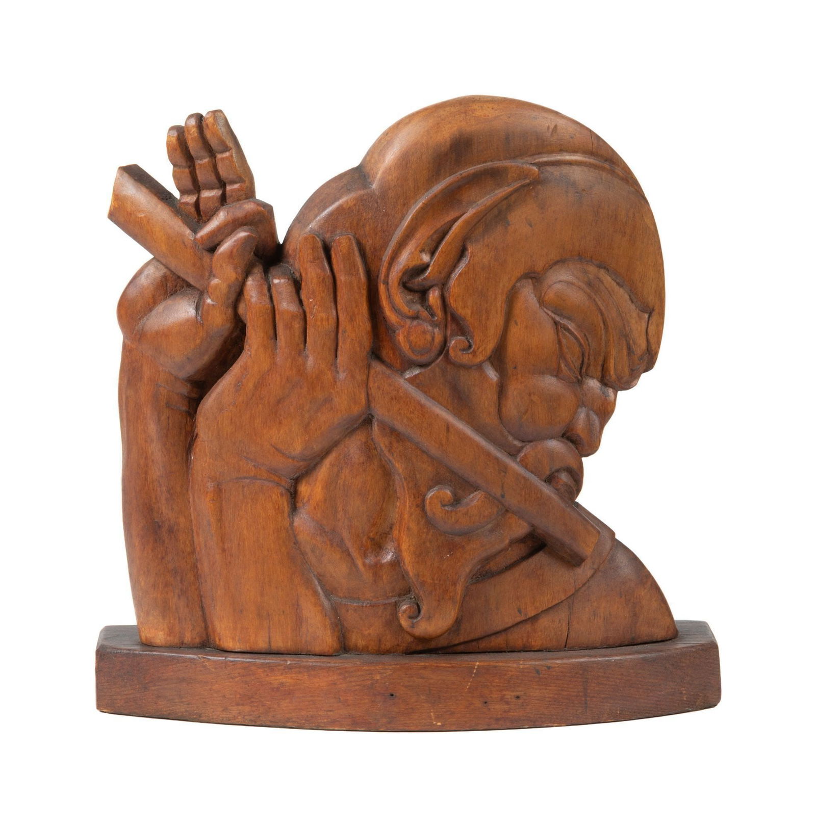 Whoopi Goldberg | Art Deco Carved Wood Flute Player (1 of 3)