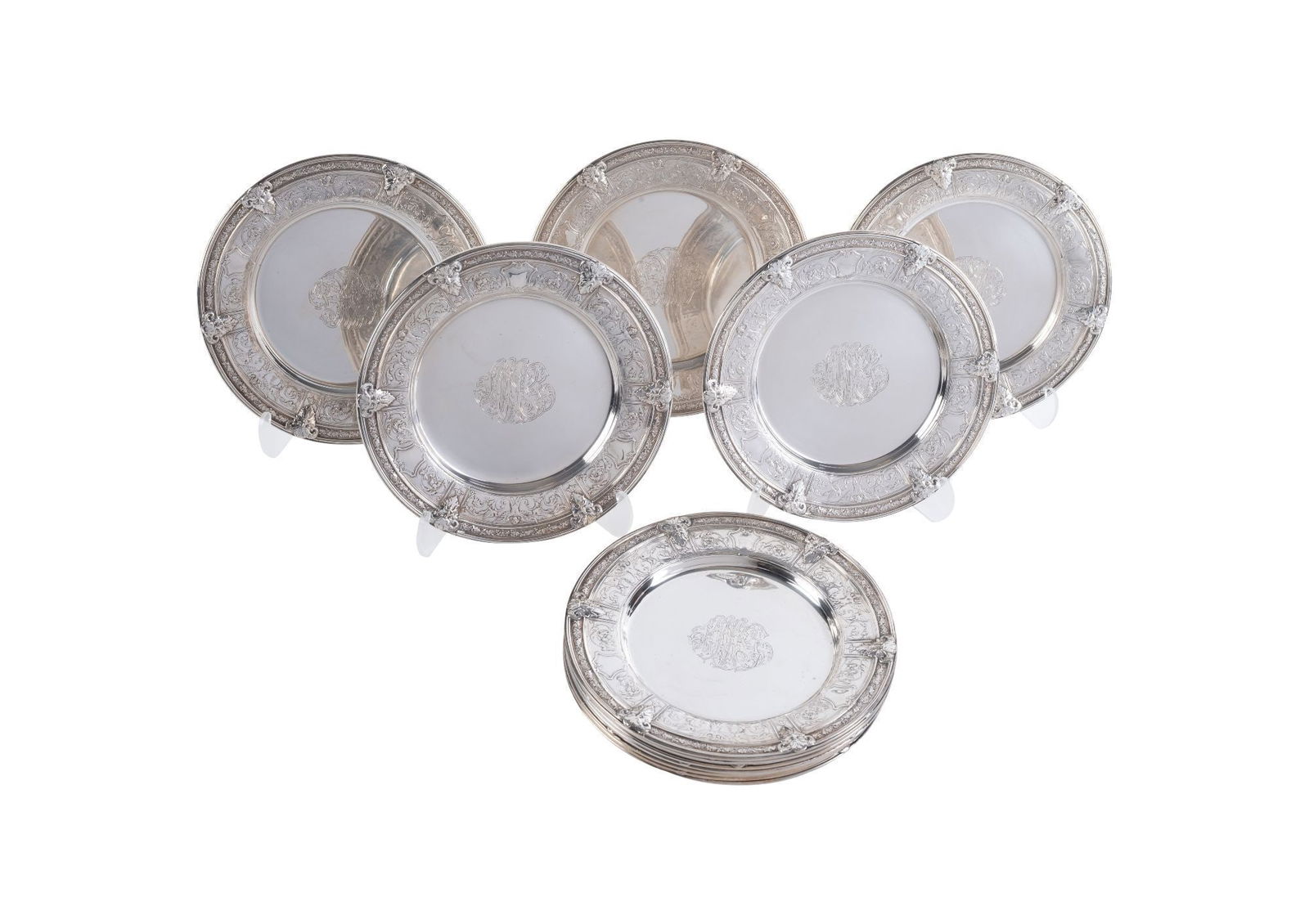 Whoopi Goldberg | Set of 12 Monogrammed Gorham Florenz Dishes (1 of 2)