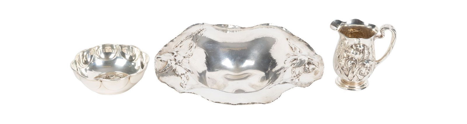 Whoopi Goldberg | Group of Three Floral Art Nouveau Sterling Tableware Articles (1 of 5)