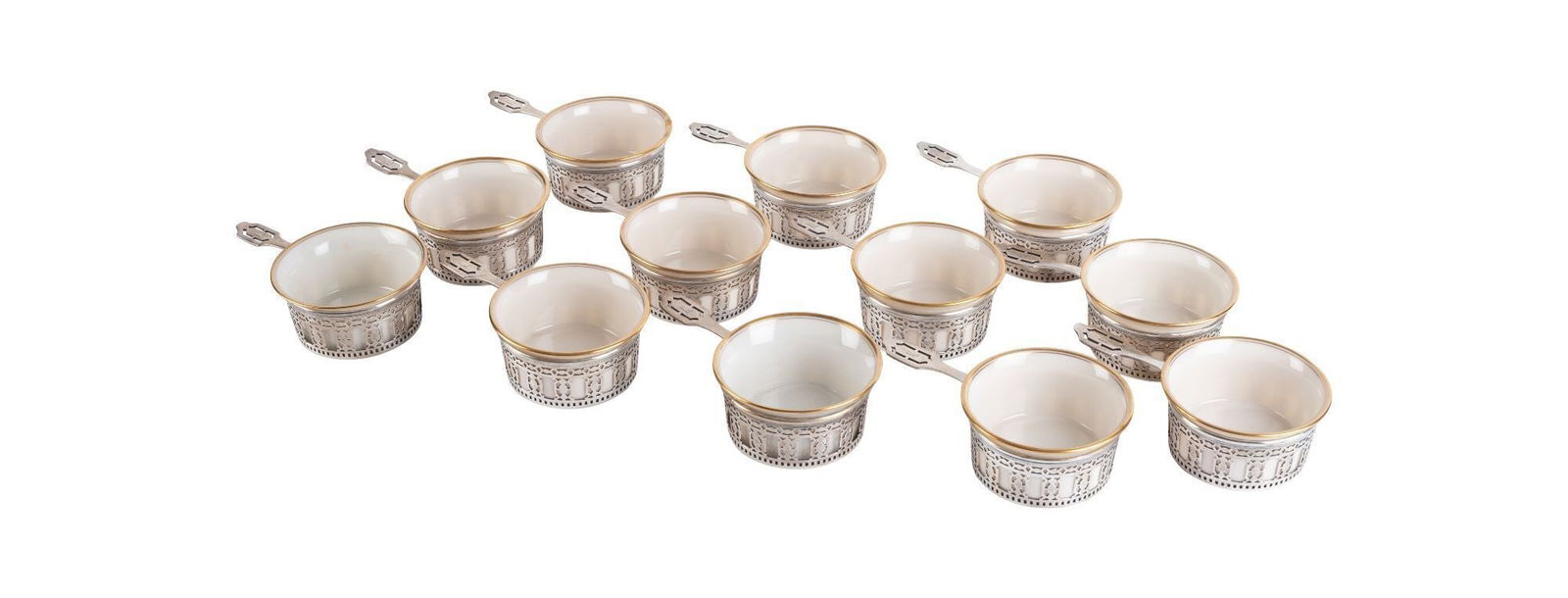 Whoopi Goldberg | 12 Tiffany & Co. Monogrammed Ramekin Holders with Lenox Liners (1 of 6)