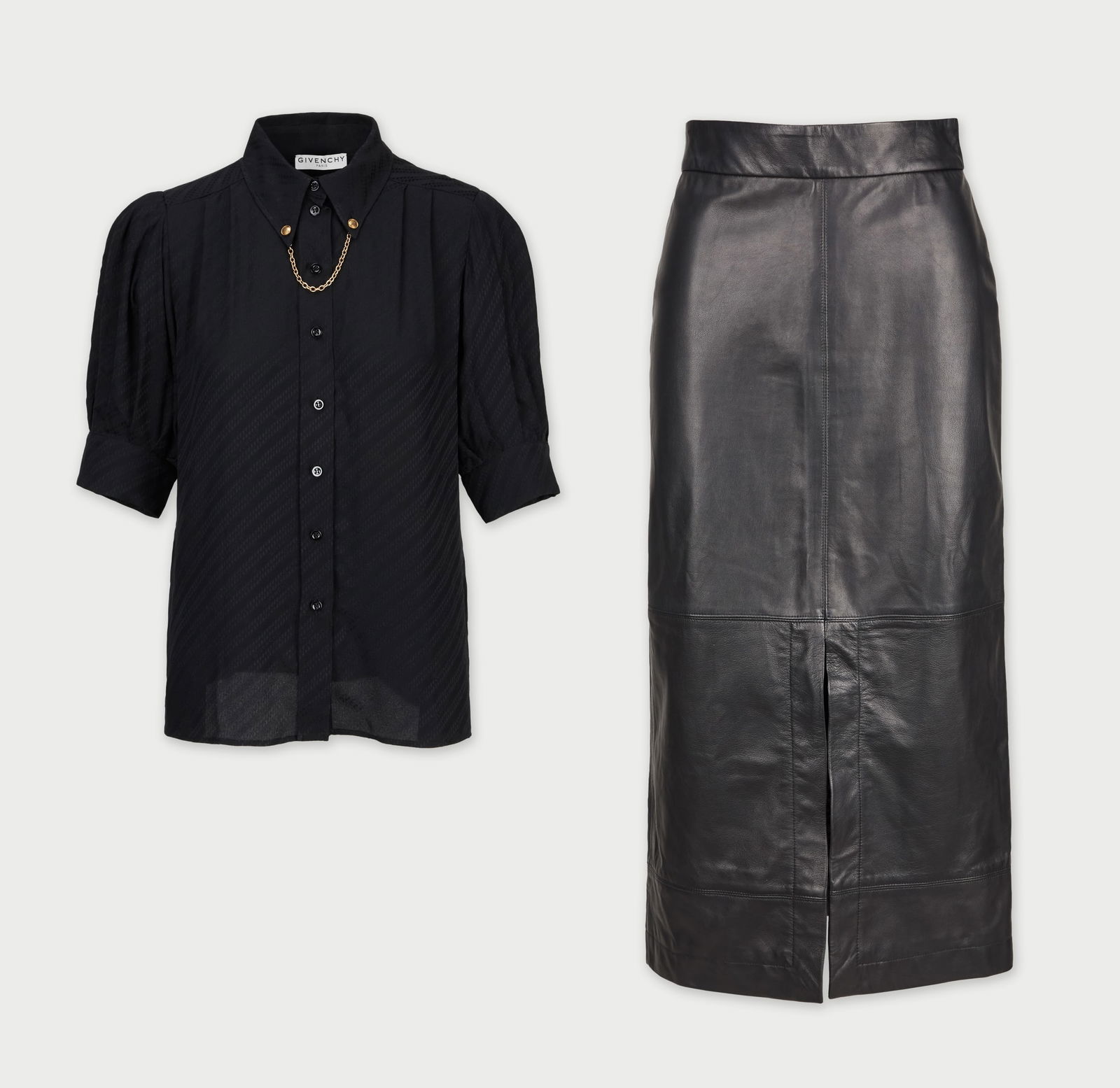 Gwyneth Paltrow | 2024 Instagram Look, Givenchy Black Silk Blouse And ARLO Skirt (With Image) (1 of 11)