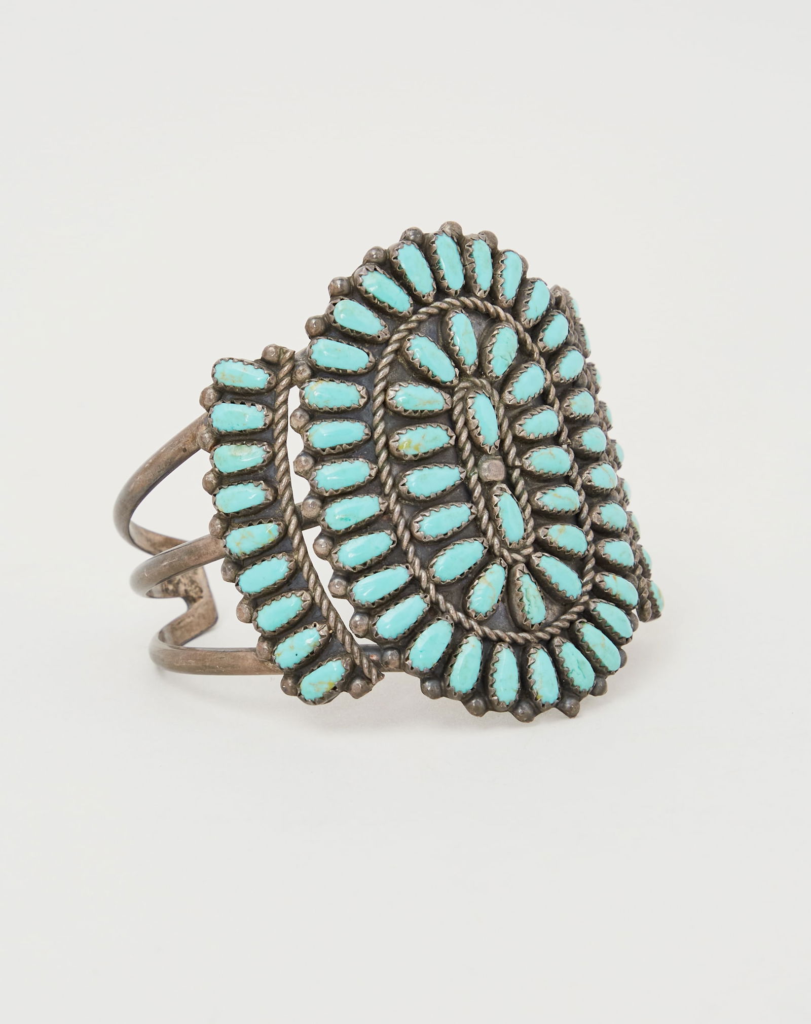 Gwyneth Paltrow | Cuff Bracelet: Sterling silver and simulated turquoise cuff bracelet from the collection of Gwyneth Paltrow.Designed in a Southwestern American style, the bracelet centers on an oval-shaped plaque entirely set with