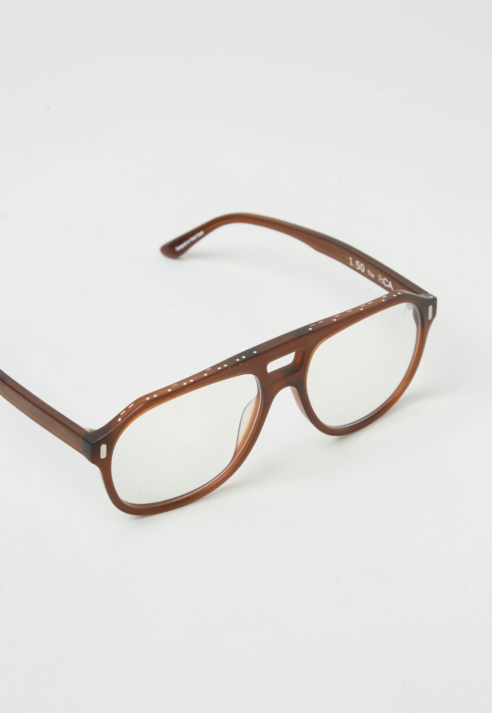 Gwyneth Paltrow | Morse Code Caddis Root Reading Glasses: Caddis Root Cause Analysis reading glasses from the collection of Gwyneth Paltrow.Matte gopher colorway. +1.50 strength. Acetate frame in a vintage-inspired silhouette with a large fit. The top o
