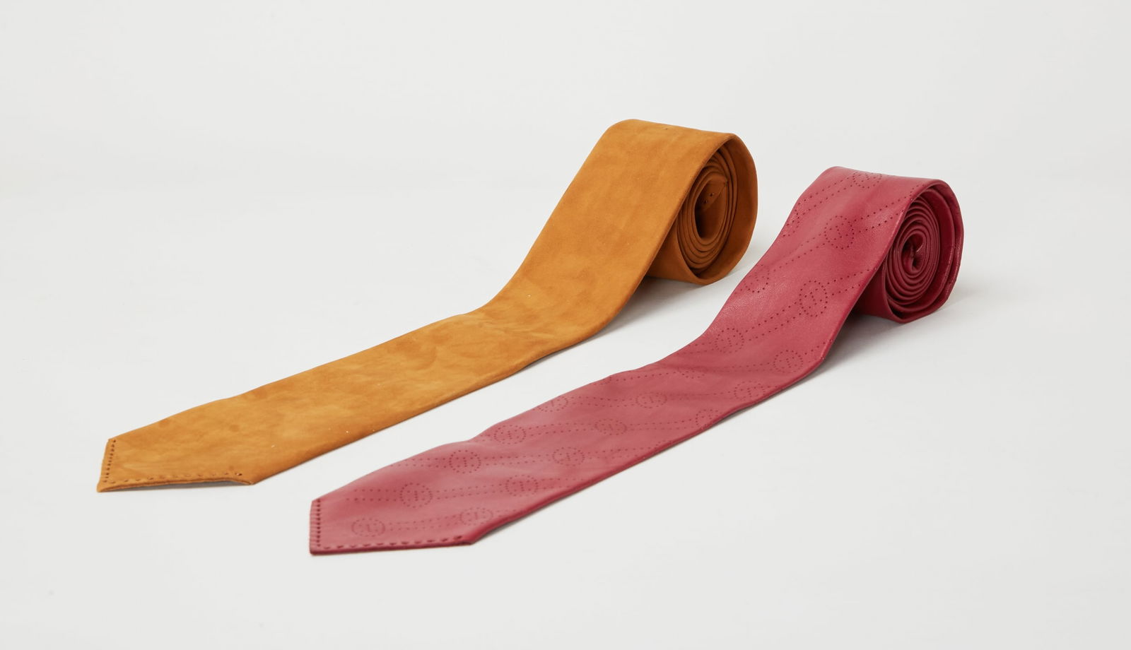 Hermès | Two Leather Men's Neckties  (1 of 5)