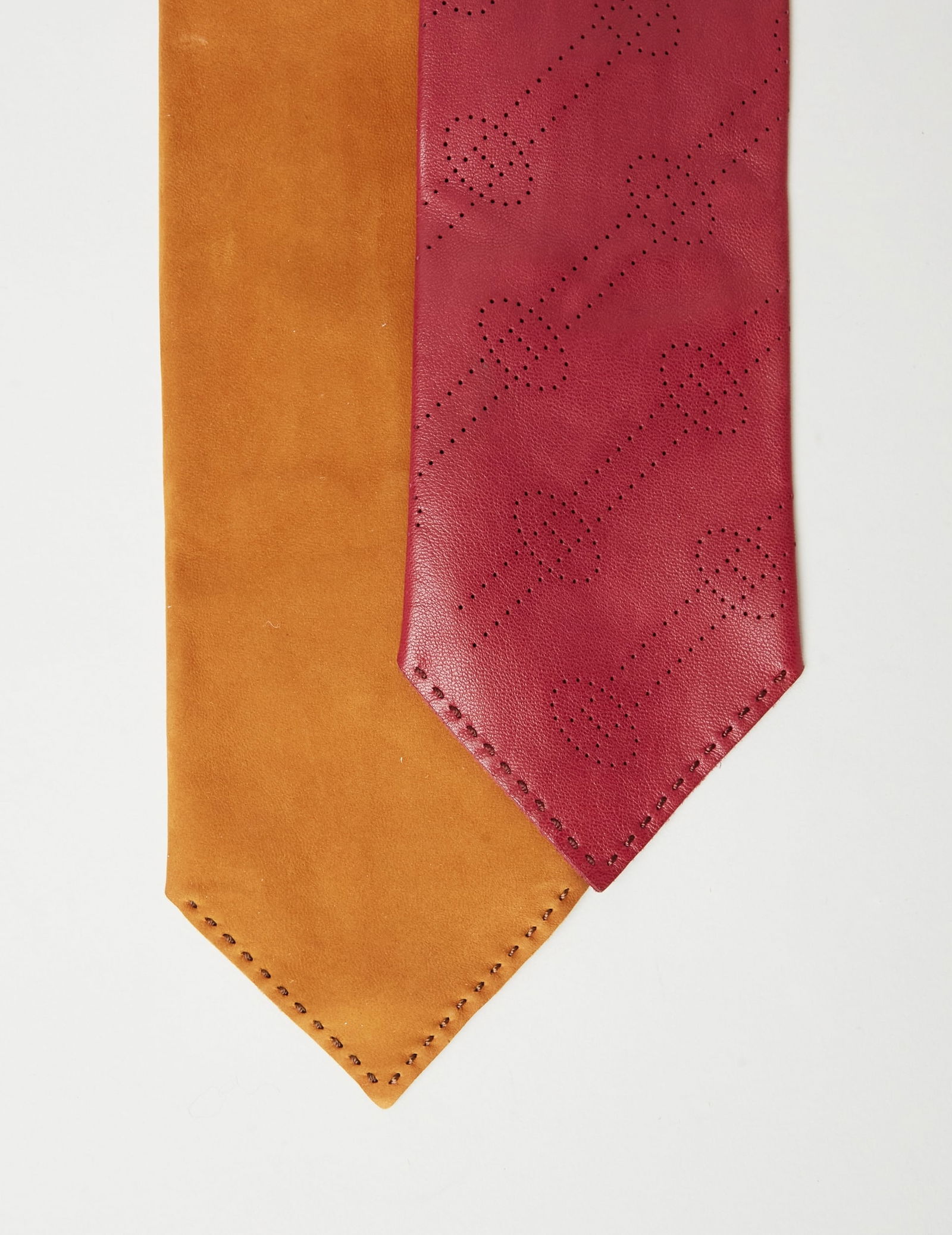 Hermès | Two Leather Men's Neckties  - 3
