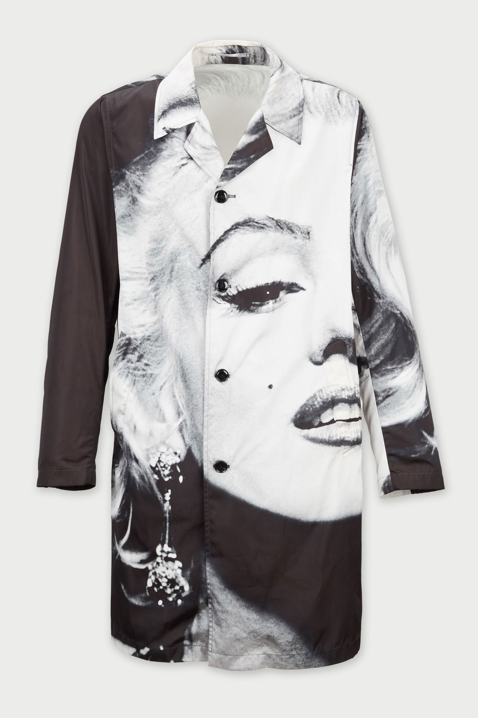 Dries Van Noten | 2016 Spring Marilyn Monroe Coat: Dries Van Noten Marilyn Monroe long button-up coat made for Paris Fashion Week – Menswear Spring/Summer 2016 runway show, from the collection of Cameron Silver.The wool blend coat is defined by