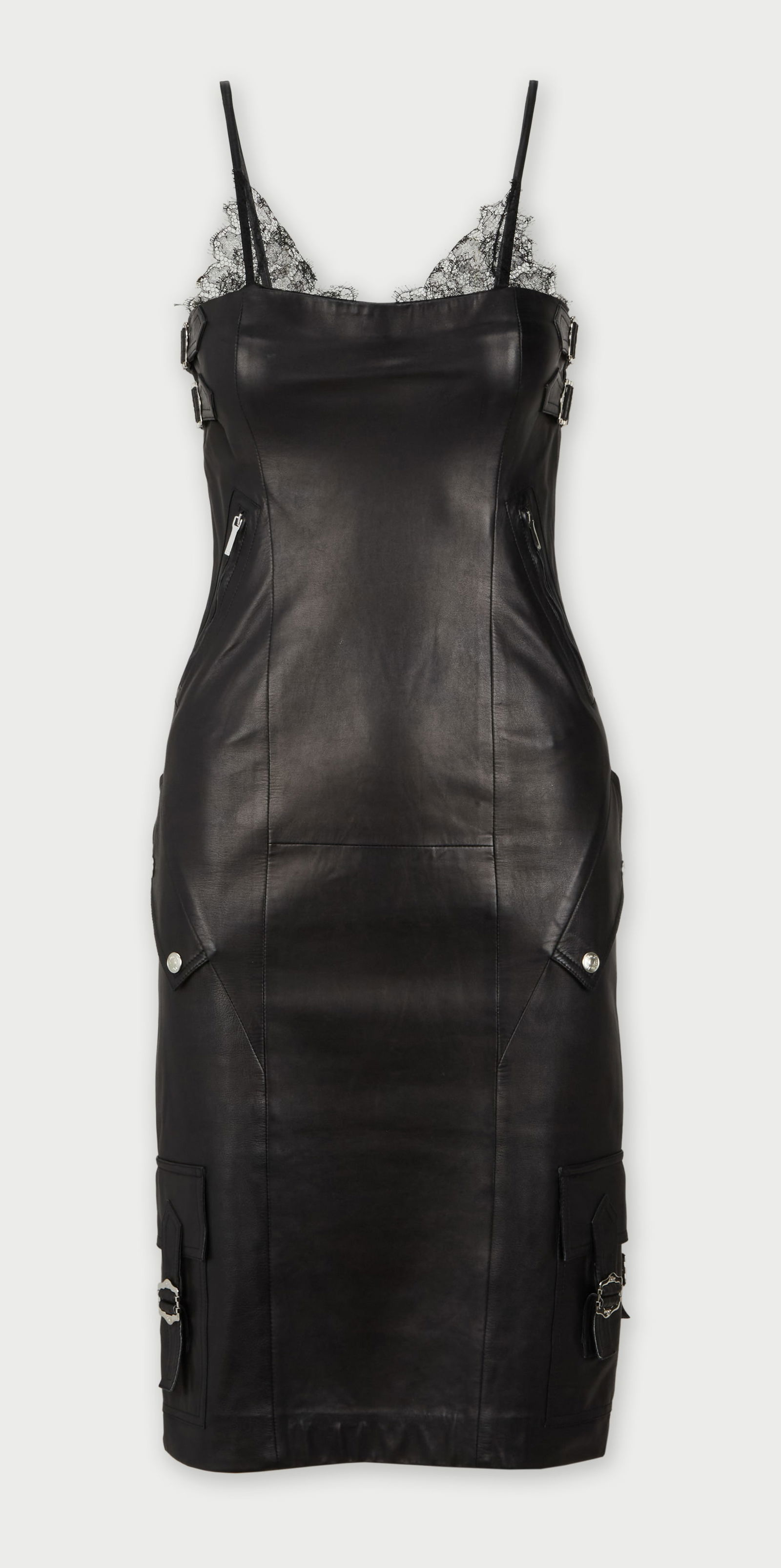 Christian Dior | 2004 John Galliano Lambskin Leather Dress  (1 of 4)