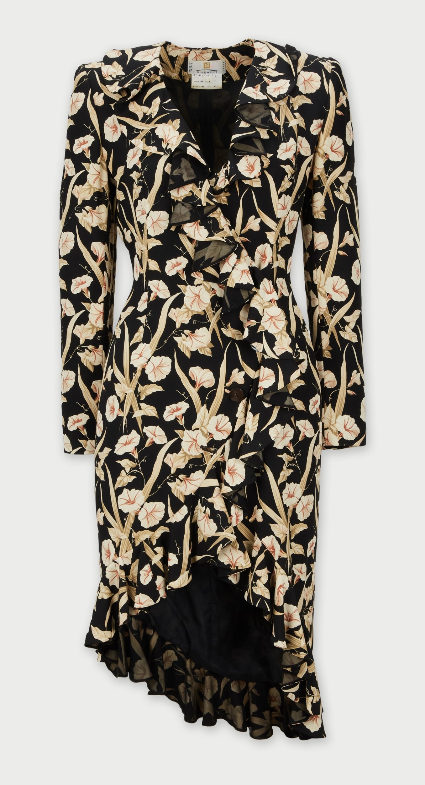 Givenchy | 1998 Pre-Spring Collection By Alexander McQueen Floral Pattern Mid-Length Dress (1 of 4)