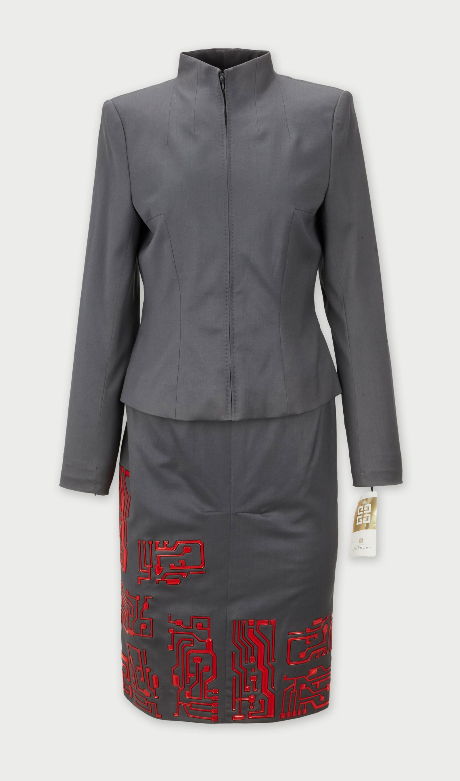 Givenchy | 1999-2000 Fall Runway by Alexander McQueen Cyborg Skirt Suit (1 of 7)