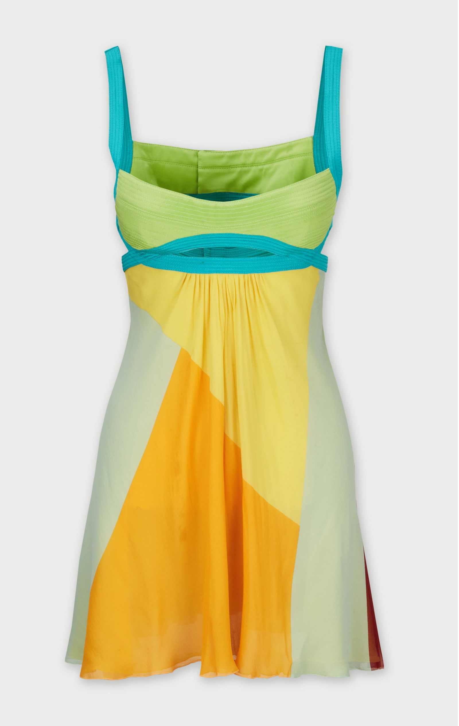 Donatella Versace | Spring 2003 Color Block Evening Dress (1 of 4)