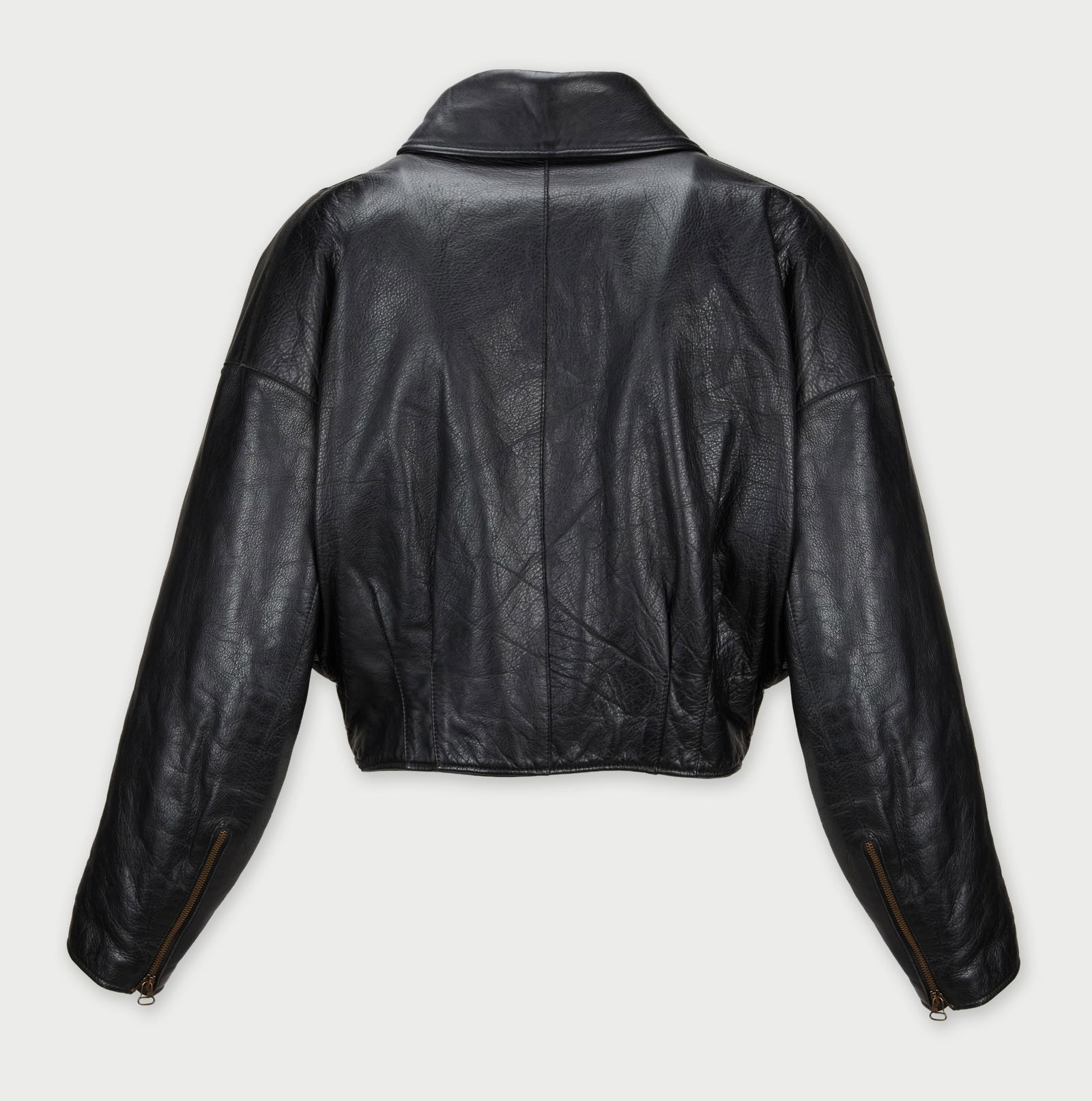 Dolce and Gabbana | 90s Cropped Black Leather Jacket - 4