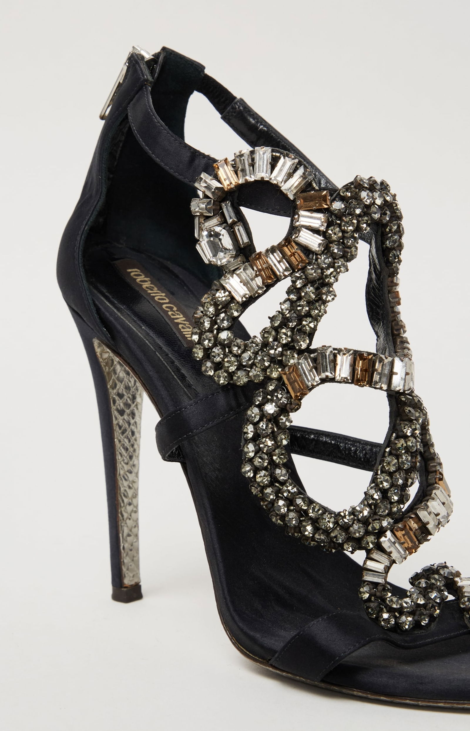 Roberto Cavalli | Black Snake Heels - 8