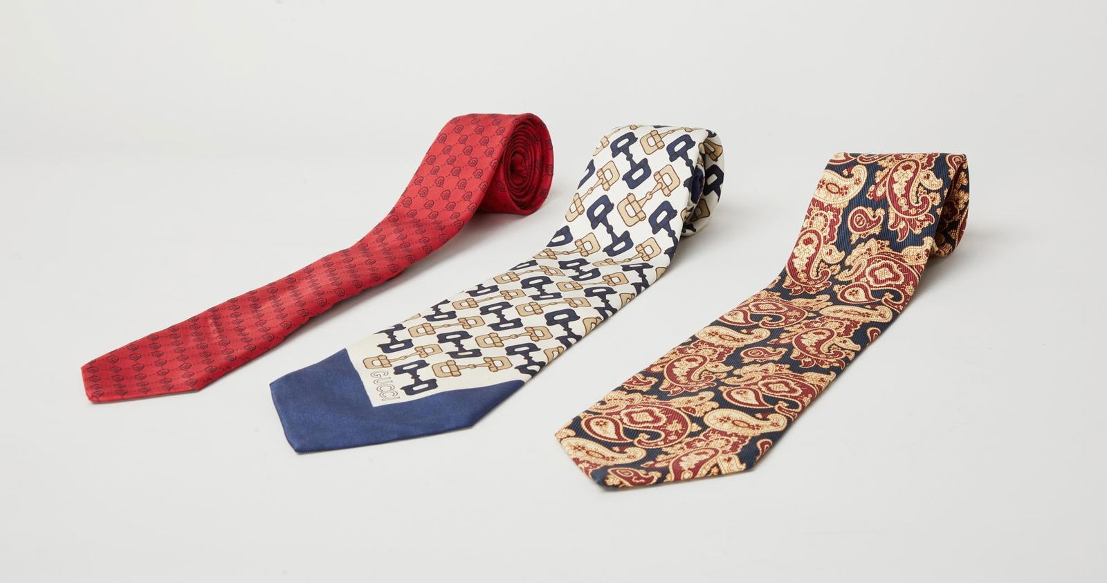 Designer Ties | Three Silk Patterned Men's Neck Ties (Gucci and Charvet) (1 of 6)