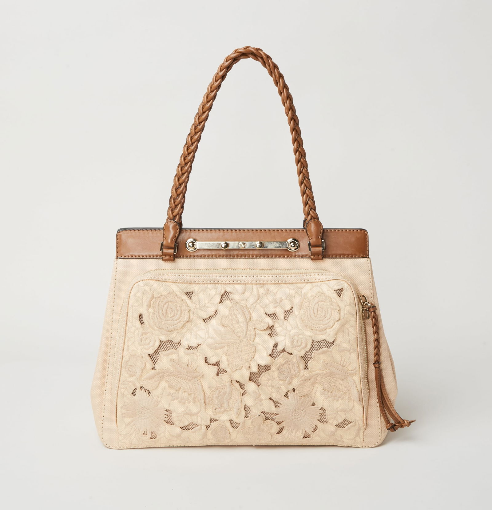 Valentino Garavani Demetra | Woven Straw Lace Handbag (1 of 10)