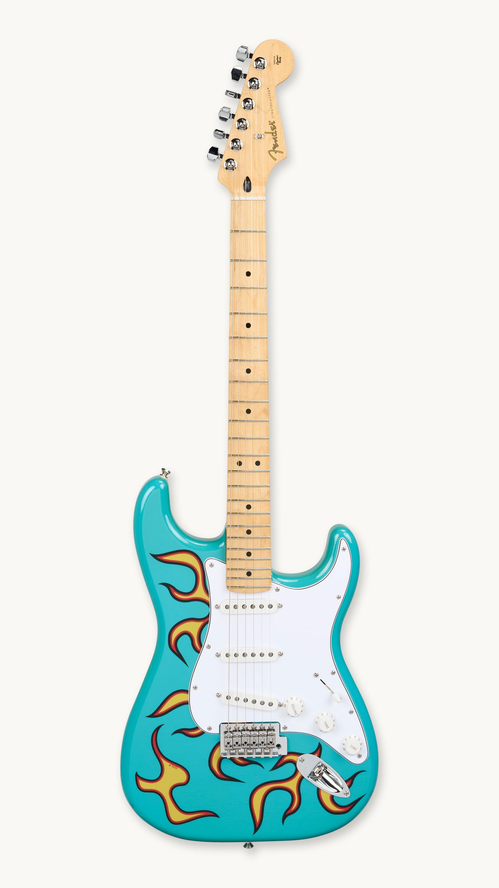 Gwyneth Paltrow | Fender Tyler The Creator Golf Wang Stratocaster Blue with Flame Art (A) (1 of 10)