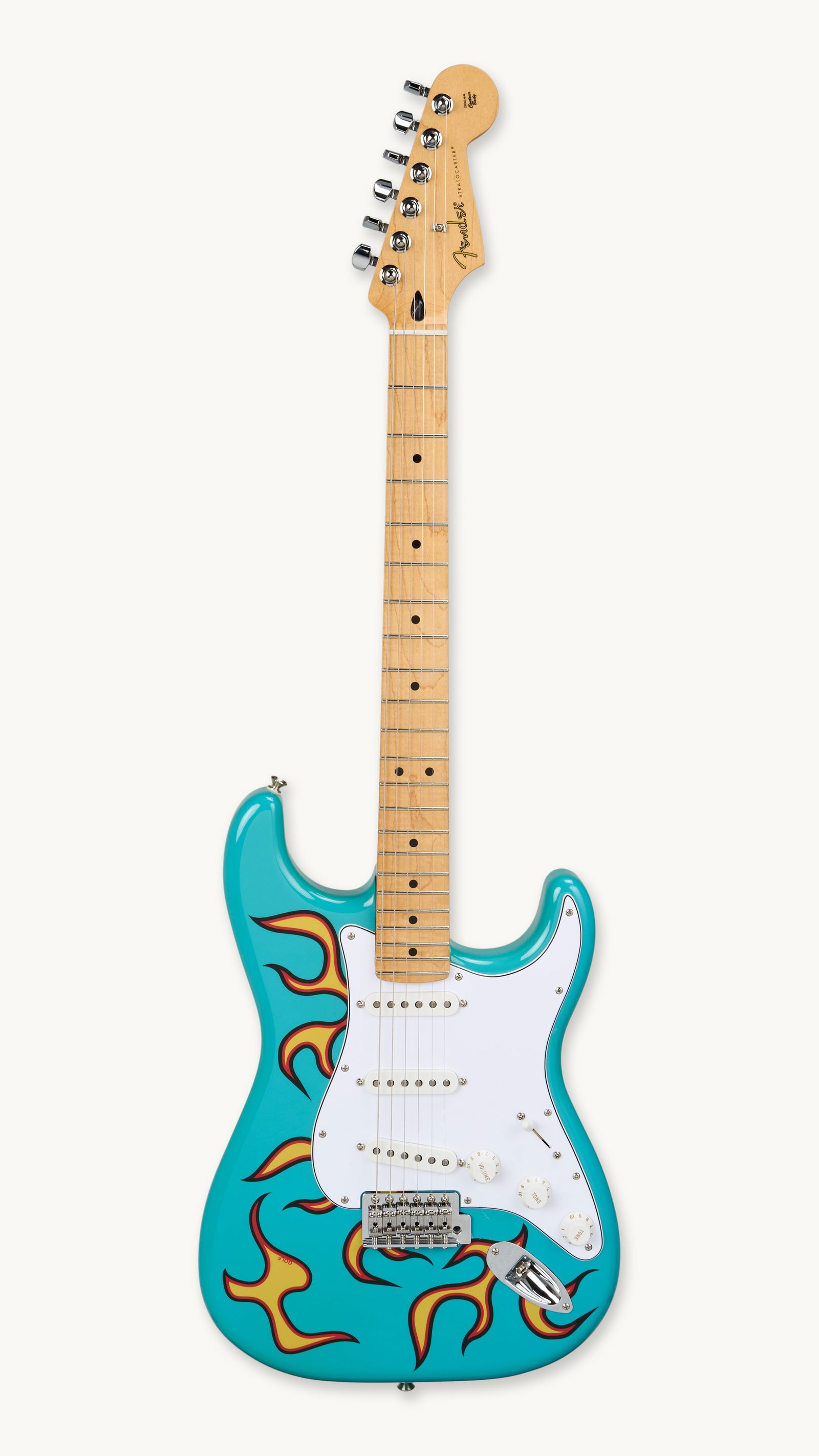 Gwyneth Paltrow | Fender Tyler The Creator Golf Wang Stratocaster Blue with Flame Art (B) (1 of 10)