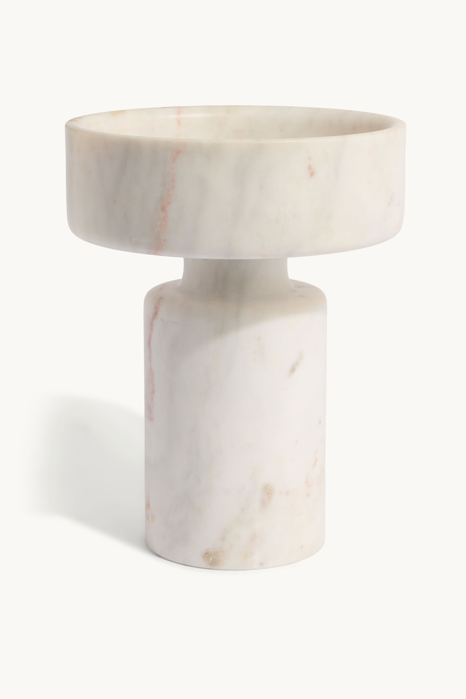 Gwyneth Paltrow | Mangiarotti Marbles Pedestal Vase: A contemporary Mangiarotti Marbles Banswara vase, originally designed by Angelo Mangiarotti (Italian, 1921-2012) in 1968. No maker's mark.Angelo Mangiarotti was an Italian designer and architect known