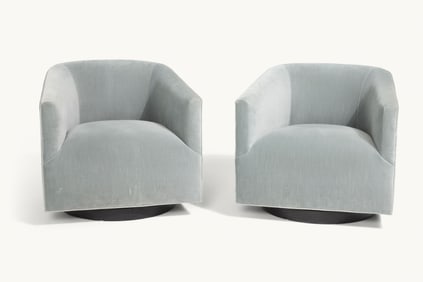 Gwyneth Paltrow | Pair of Restoration Hardware 1950's Italian Shelter Swivel Armchairs