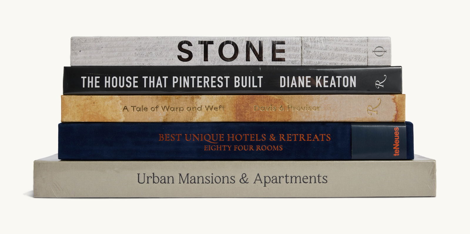 Gwyneth Paltrow | Group of Five Lifestyle Themed Books: A group of five lifestyle books, including Wim Pauwels, Urban Mansions & Apartments (New York: Rizzoli, 2020); Diane Keaton, The House That Pinterest Built (New York: Rizzoli, 2017; Sebastian Schoelge